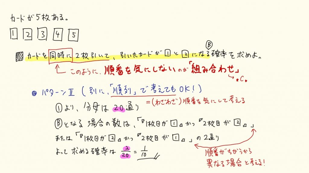組み合わせを順列で解く 組み合わせを順列で解く